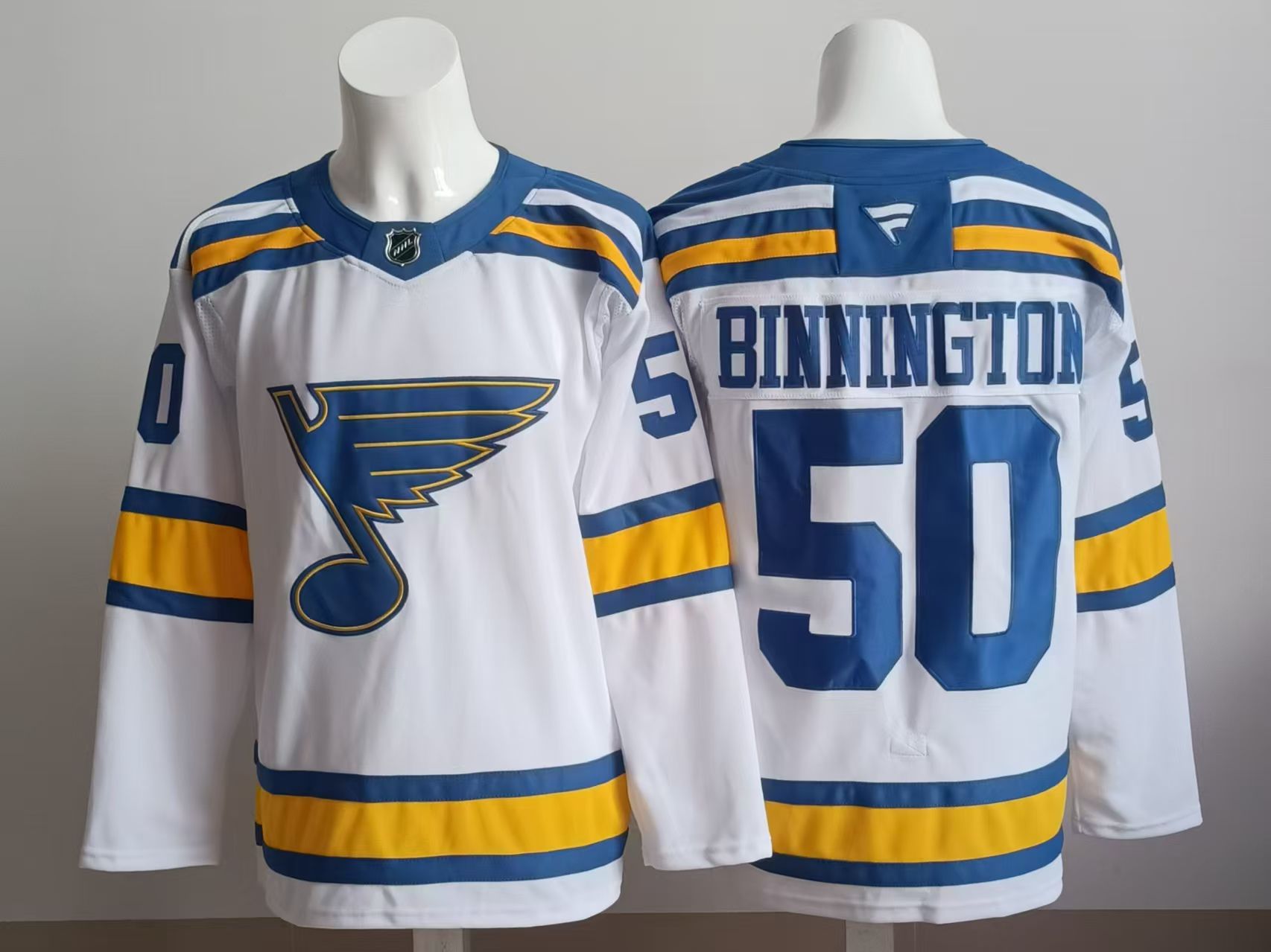 Men 2025 St.Louis Blues #50 Binnington White NHL Jersey style 01->st.louis blues->NHL Jersey